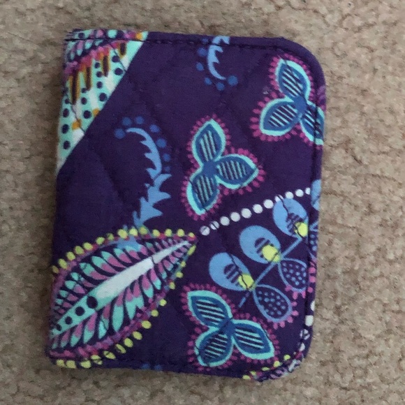 Small purple Vera Bradley wallet - Picture 3 of 5